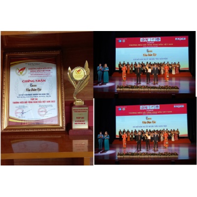 CHỨNG NHẬN TOP 50 THƯƠNG HIỆU NỔI TIẾNG HÀNG ĐẦU  VN 2022